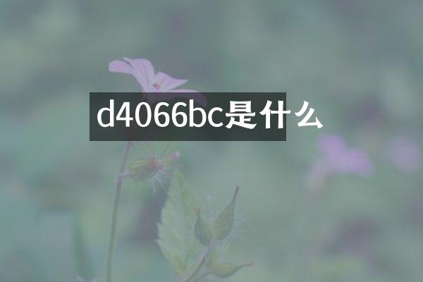 d4066bc是什么