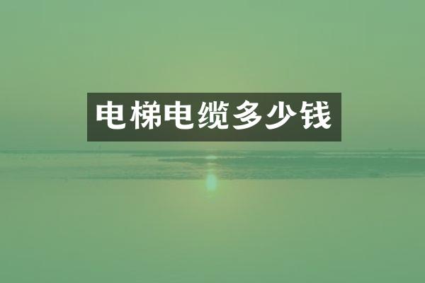 电梯电缆多少钱