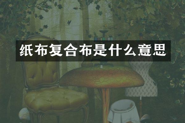 纸布复合布是什么意思