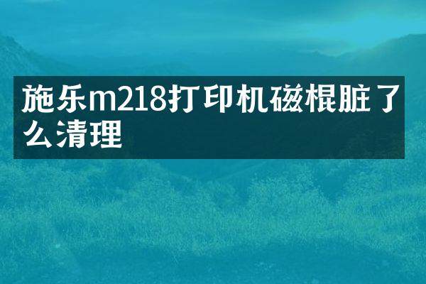 施乐m218打印机磁棍脏了怎么清理