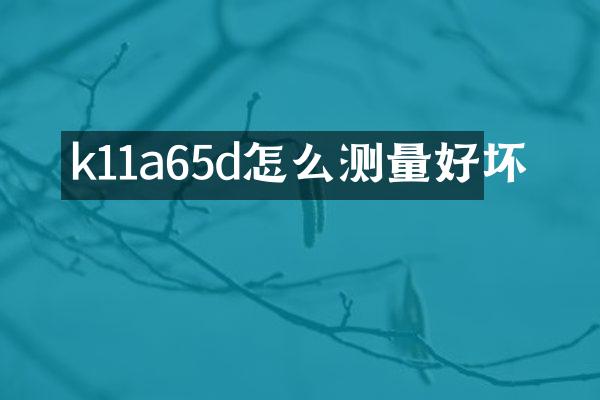k11a65d怎么测量好坏