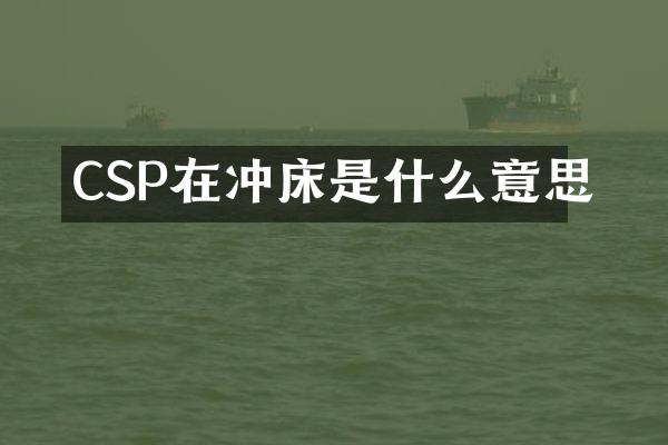 CSP在冲床是什么意思