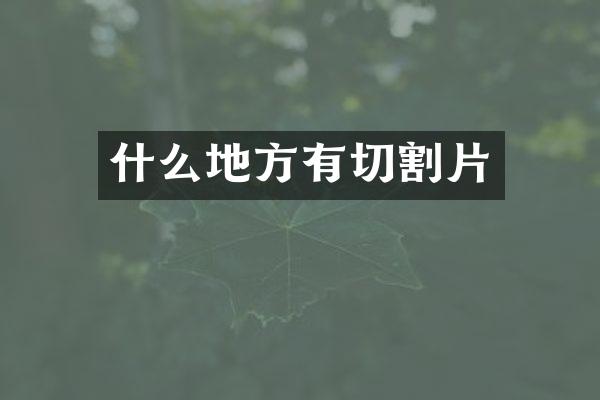 什么地方有切割片