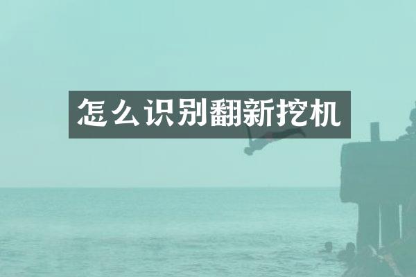 怎么识别翻新挖机