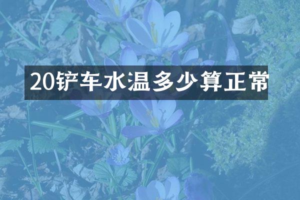 20铲车水温多少算正常