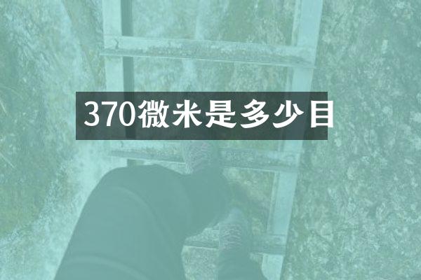 370微米是多少目