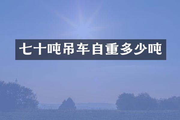 七十吨吊车自重多少吨