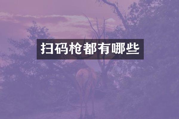 扫码枪都有哪些