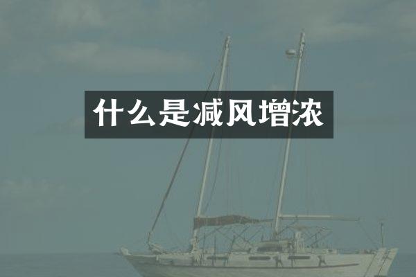 什么是减风增浓