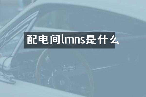 配电间lmns是什么