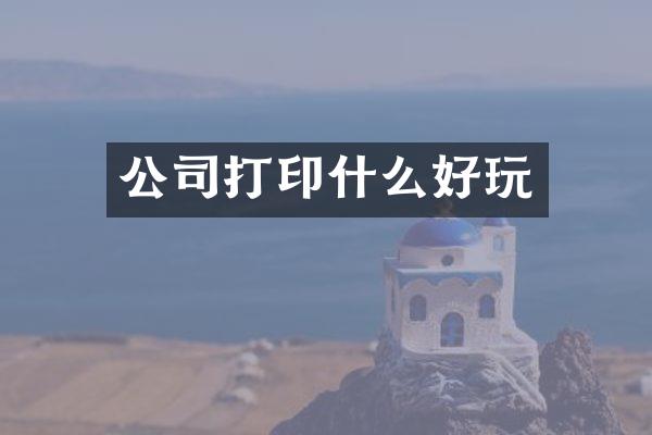 公司打印什么好玩