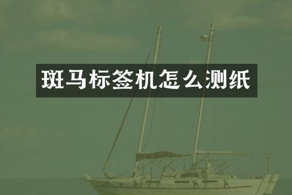 斑马标签机怎么测纸