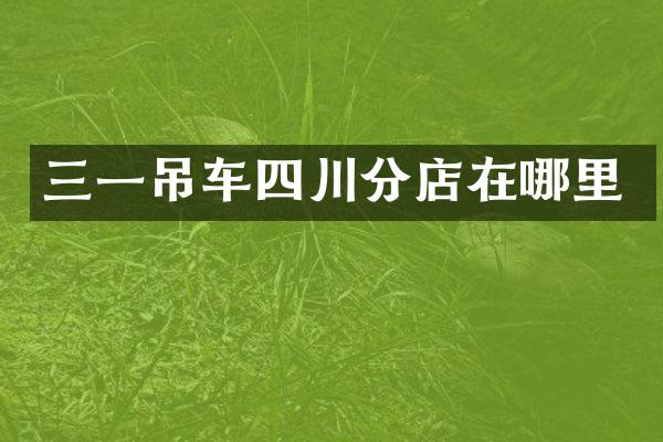 三一吊车四川分店在哪里