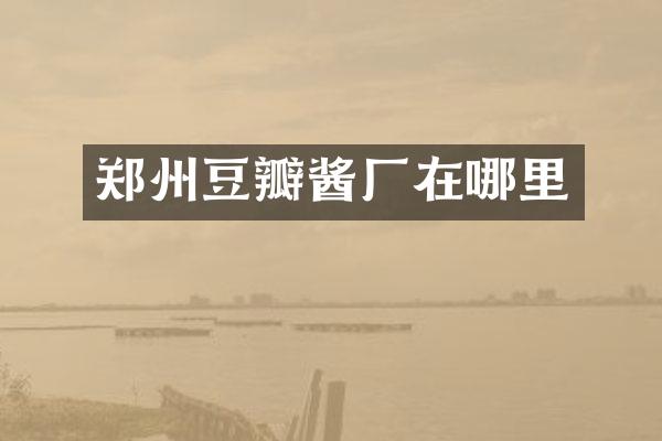 郑州豆瓣酱厂在哪里