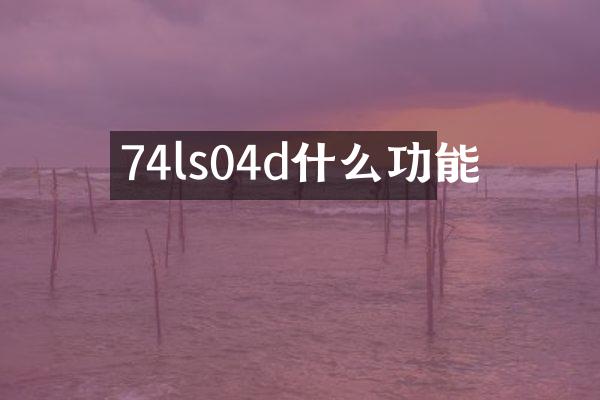 74ls04d什么功能