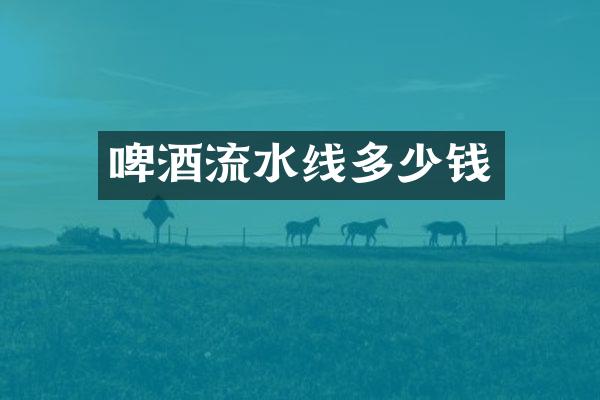 啤酒流水线多少钱