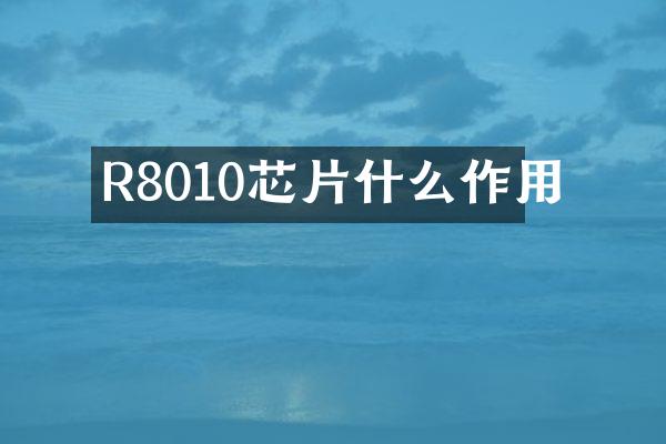 R8010芯片什么作用