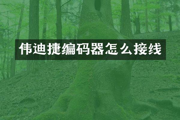 伟迪捷编码器怎么接线