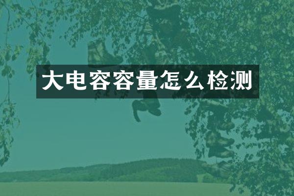 大电容容量怎么检测