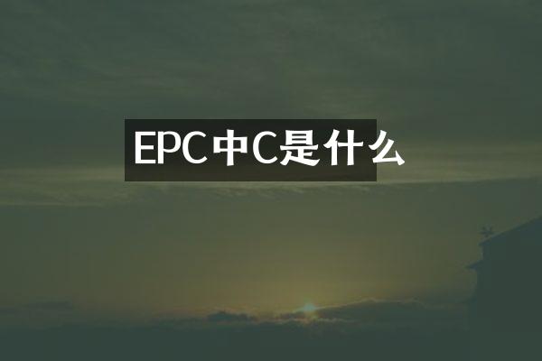 EPC中C是什么