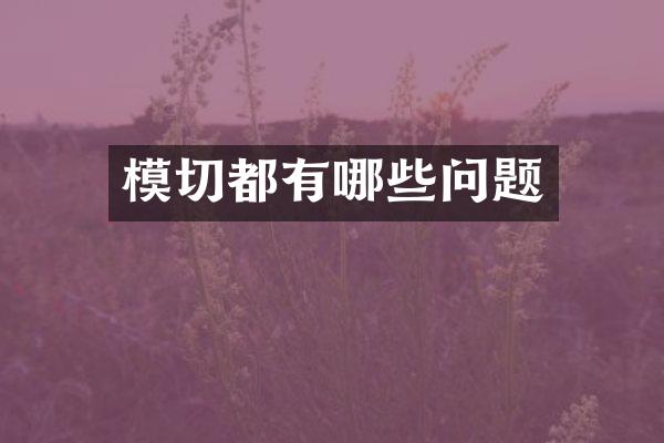 模切都有哪些问题