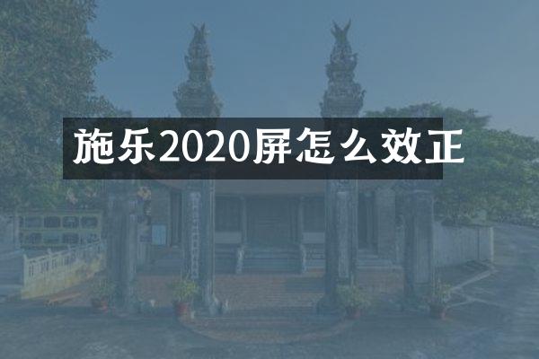施乐2020屏怎么效正