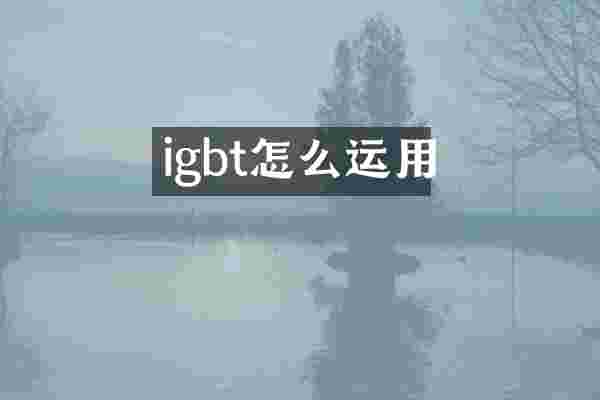 igbt怎么运用