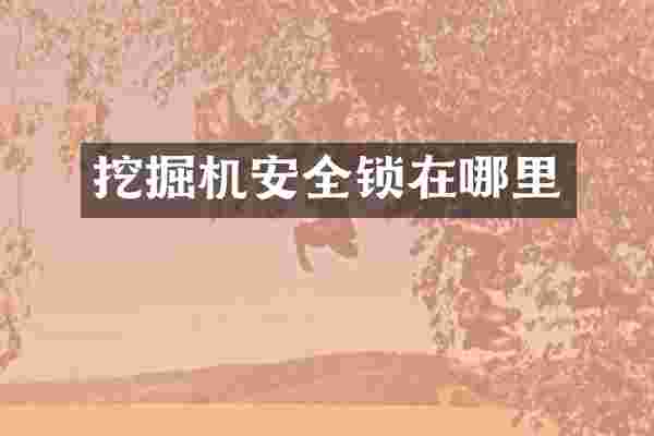 挖掘机安全锁在哪里