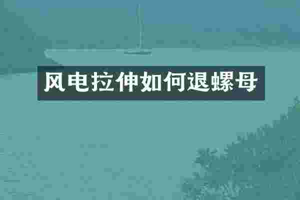 风电拉伸如何退螺母
