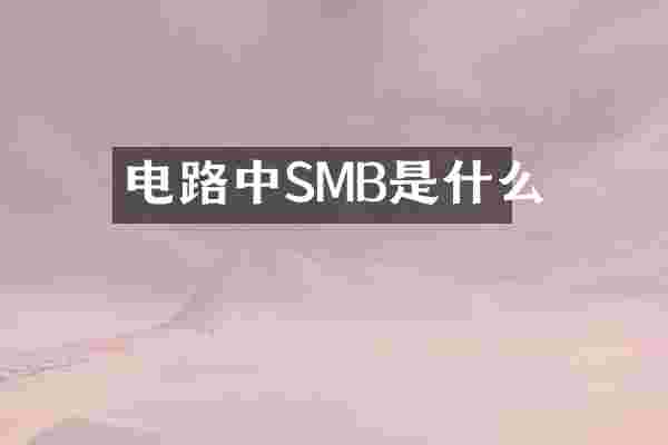 电路中SMB是什么