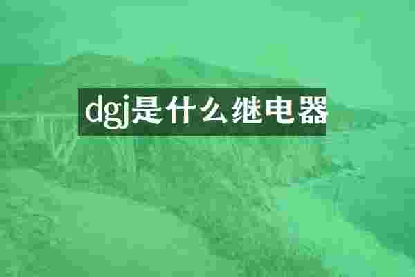 dgj是什么继电器