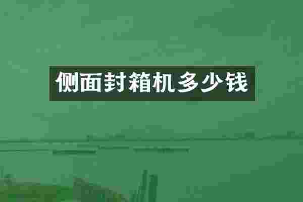 侧面封箱机多少钱
