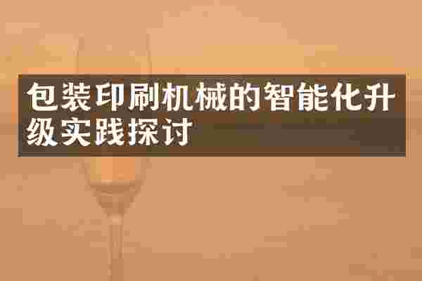 包装印刷机械的智能化升级实践探讨